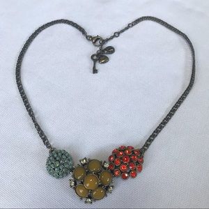 Fossil Multicolored Brass Necklace